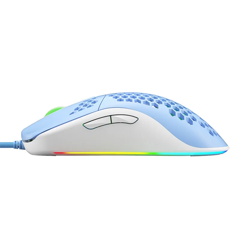 IBLANCOD GM01 Lightweight Honeycomb Gaming Mouse 6D Programmable Mice with RGB Backlit - Blue