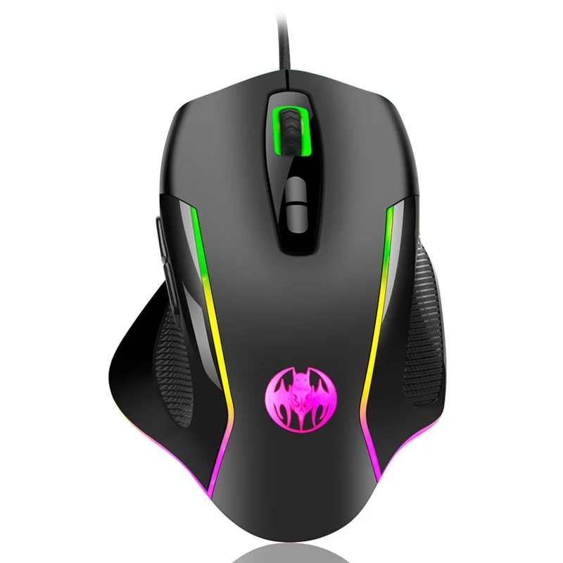 GOTBAT M30 Wired Mouse Computer Gaming Mouse Gamer Ergonomic Silent Mouse with RGB Light for PC Laptops