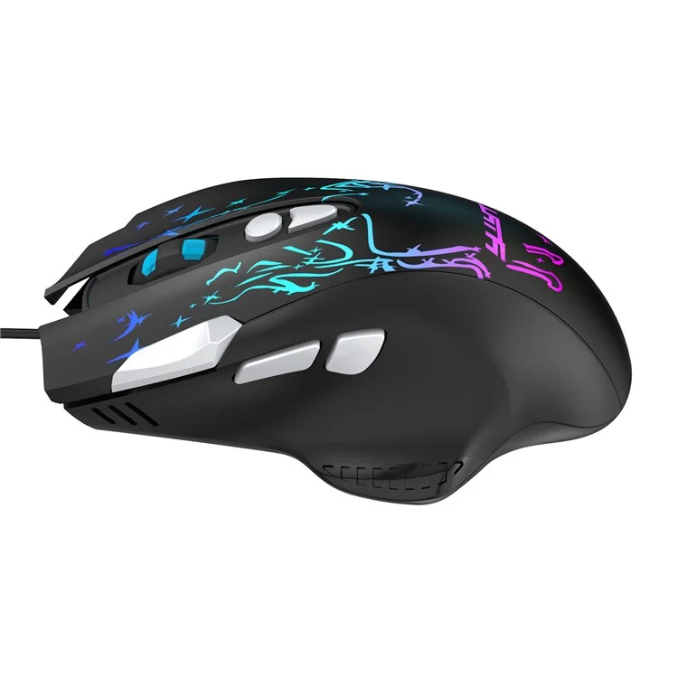 YWYT G855 Wired RGB Gaming Mouse 8-Button 6400 DPI Büro Home Mäuse Mit Seitenknöpfen
