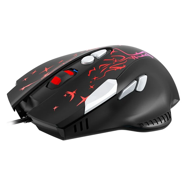 YWYT G855 Wired RGB Gaming Mouse 8-Button 6400 DPI Büro Home Mäuse Mit Seitenknöpfen