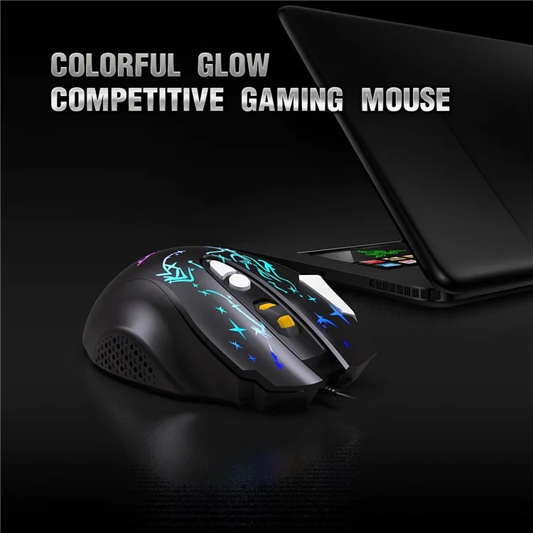 YWYT G855 Wired RGB Gaming Mouse 8-Button 6400 DPI Büro Home Mäuse Mit Seitenknöpfen