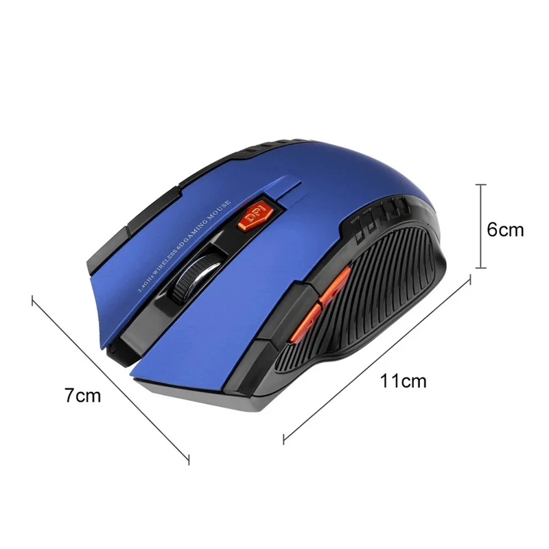 11 RGB Mouse 2.4G Wireless Connection 800 / 1200 / 1600DPI Laptop Computer Mouse for MacOS and Windows - Black