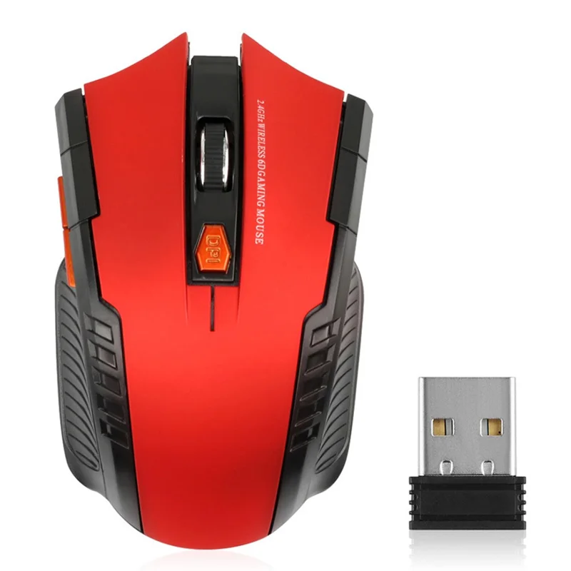 11 RGB Mouse 2.4G Wireless Connection 800 / 1200 / 1600DPI Laptop Computer Mouse for MacOS and Windows - Red