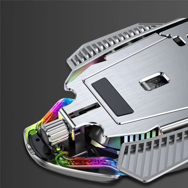Y-fruitful M8 RGB Wiring Gaming Mouse 800-4000 DPI Mouse Mecânico Ajustável de 6 Velocidades Para Computadores, Laptops - Preto