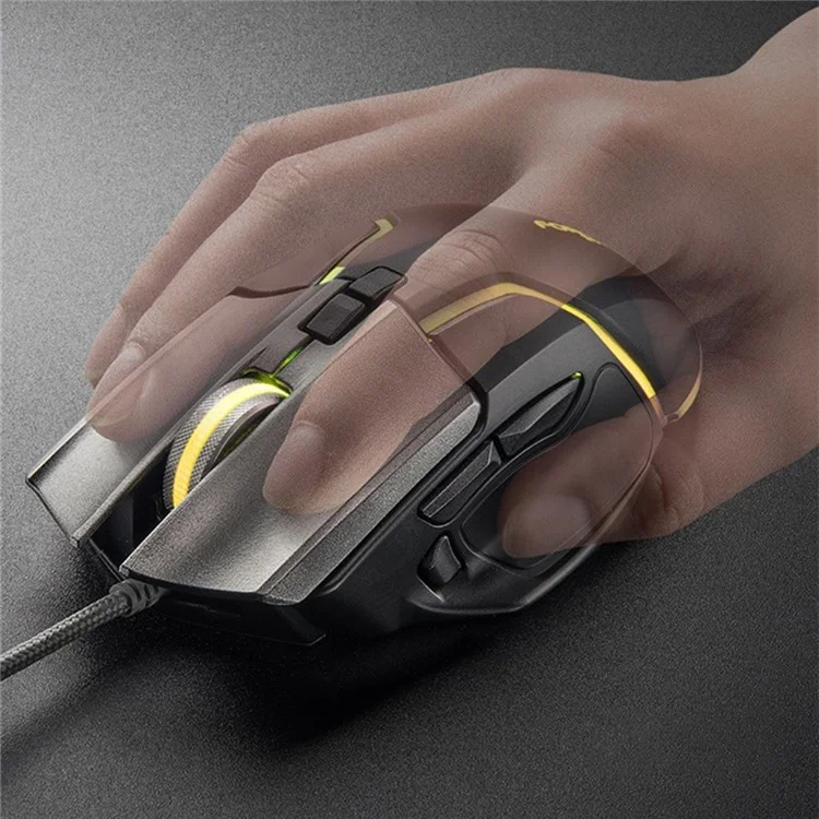 Fruitful Y2 Game Mechanical Wired Mouse 5 Velocità DPI Mouse da Gioco Regolabile Con Luce Respiratoria