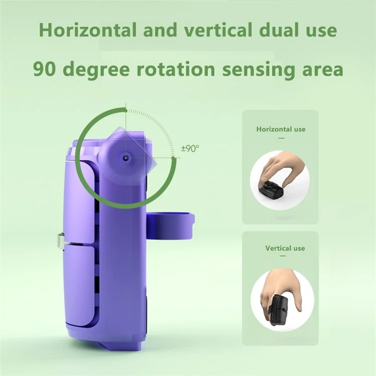 Dual Mode Bluetooth+2.4G Finger Mouse 1000DPI Wireless Mini Mouse with Finger Ring - Purple
