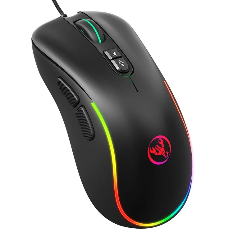 HXSJ J300 RGB Lighting Programmable Gaming Mouse[7 Buttons]