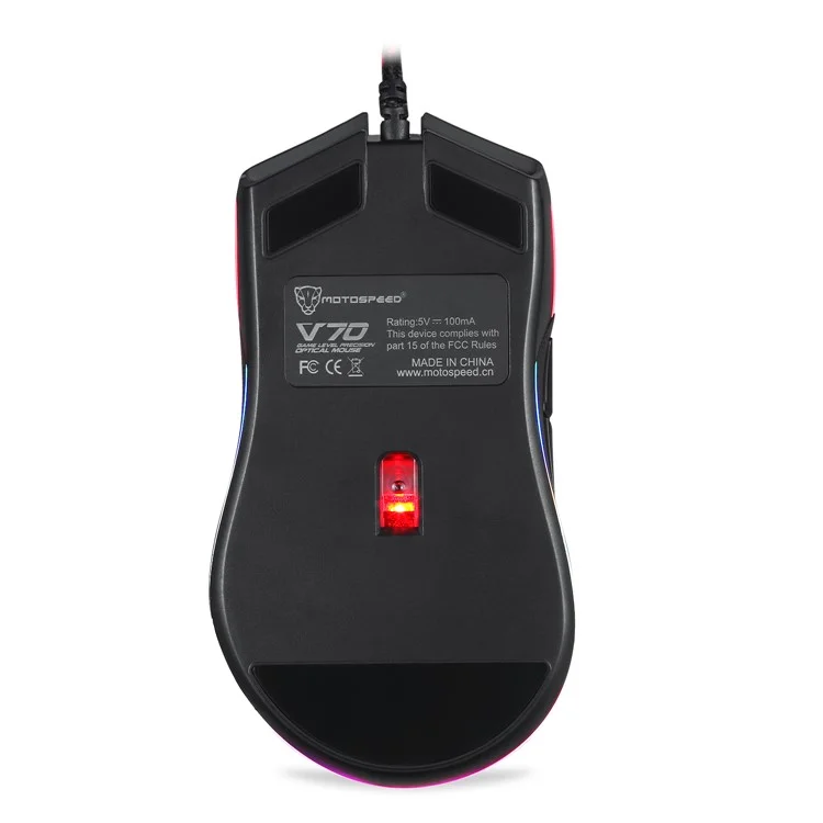 MOTOSPEED V70 PMW3325 Mouse de Jogos Ópticos 5000DPI RGB LED Camundongos Com Fio