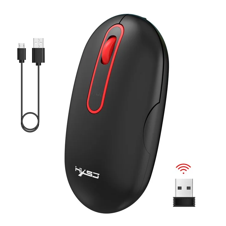 HXSJ T15 2,4 Ghz Mouse Silenzioso Per Laptop/PC Ricaricabile Per Laptop/PC - Nero