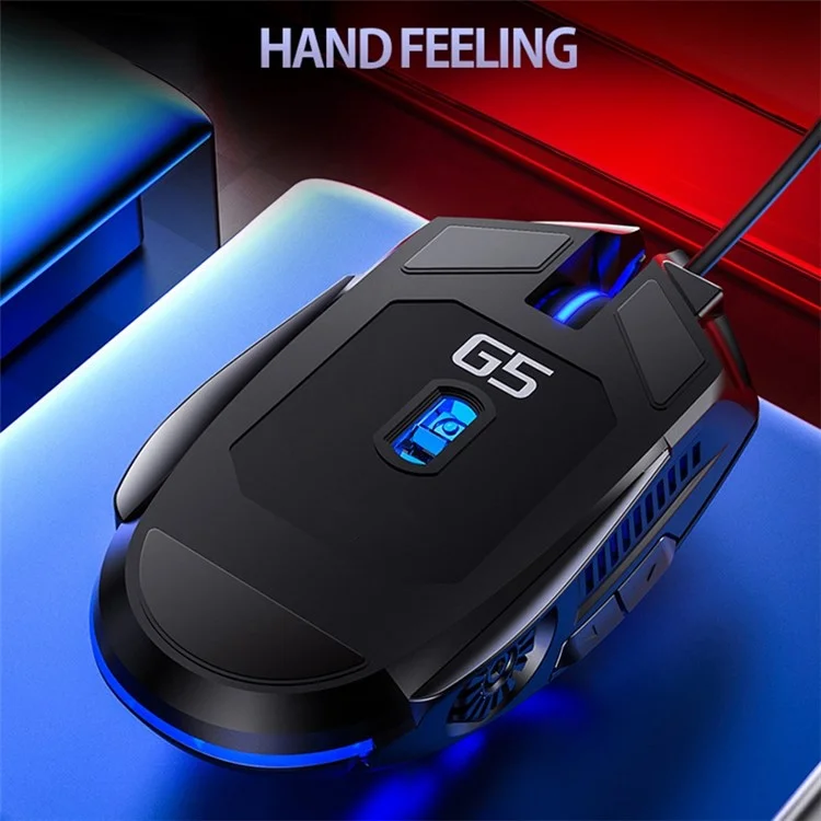 G5 6D 4 Velocidades DPI RGB Mouse de Jogos Com Fio Para Laptop PC Computador