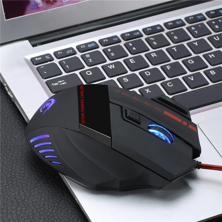 HXSJ A907 5500 DPI Einstellbar 7 Tasten USB Wired Gaming Maus Farbenfrohe Leichte Computermäuse