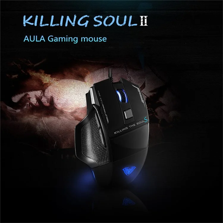 AULA Killing Soul II Backlight USB Проводная 7-кнопочная компьютерная игровая мышь для ноутбука