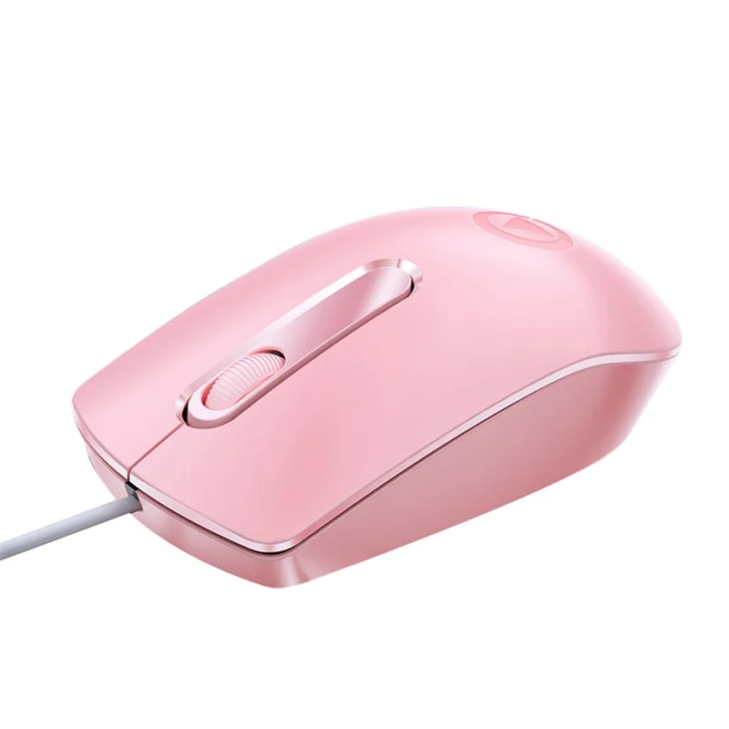YINDIAO G9 1.2m 1200DPI 3-Button Lightweight Comfortable Grip Wired Mouse - Pink
