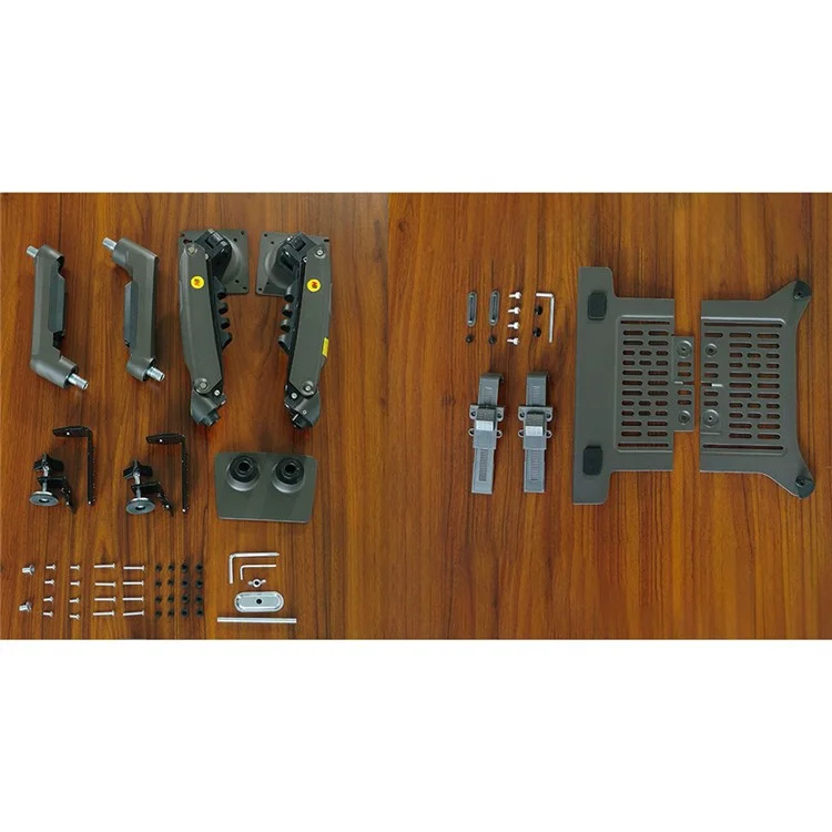 Support de Moniteur de Bureau NORTH BAYOU F160-FP 17-30 Pouces Support de Bras Réglable pour Ordinateur Portable à Double Bras - Noir