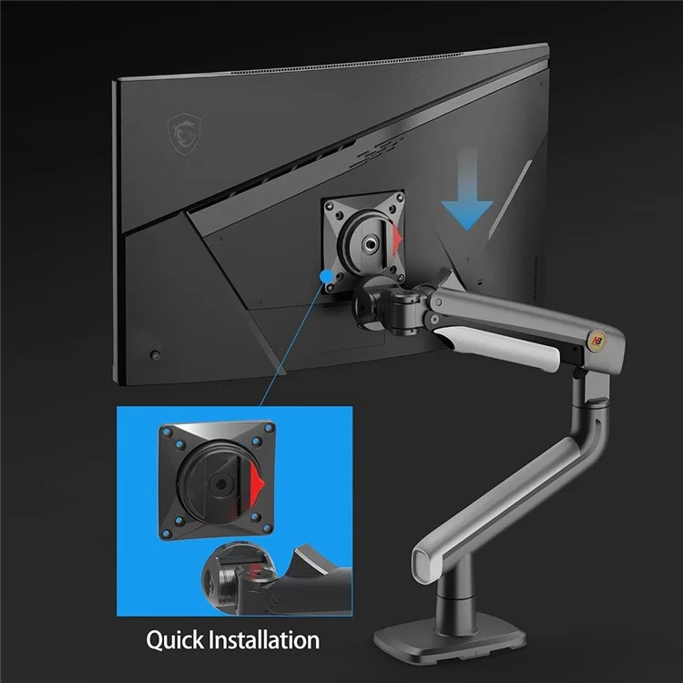 NORTH BAYOU A5 27-50 Inch Flat Ultrawide Curved Monitors Bracket Ergonomic Gaming Monitor Arm VESA Mount