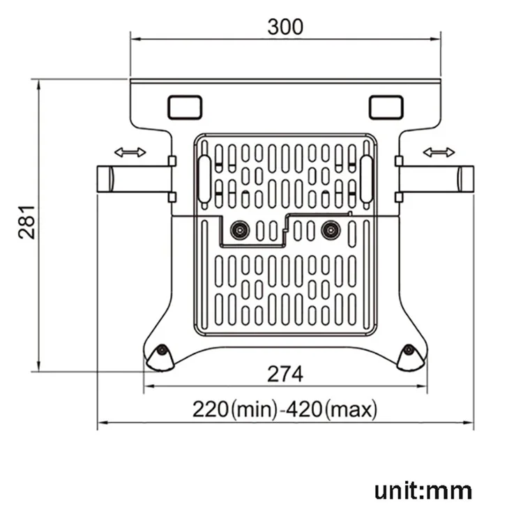 NORTH BAYOU F80-FP Soporte para Portátil Ajustable en Altura para Escritorio para Portátiles de 17-30 Pulgadas - Negro