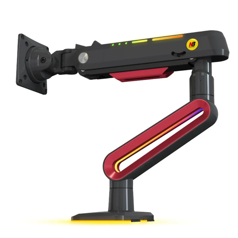 NORTH BAYOU L60 32-60 Inch Gaming Monitor Arm Stand Height Adjustable RGB Light Desk Mount Bracket