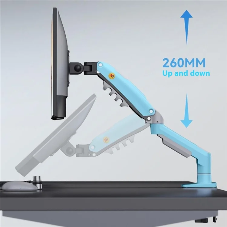 NORTH BAYOU F80 Monitorarm für 17-30 Zoll Displays – Höhenverstellbare Mechanische Schreibtisch-Halterung in Blau