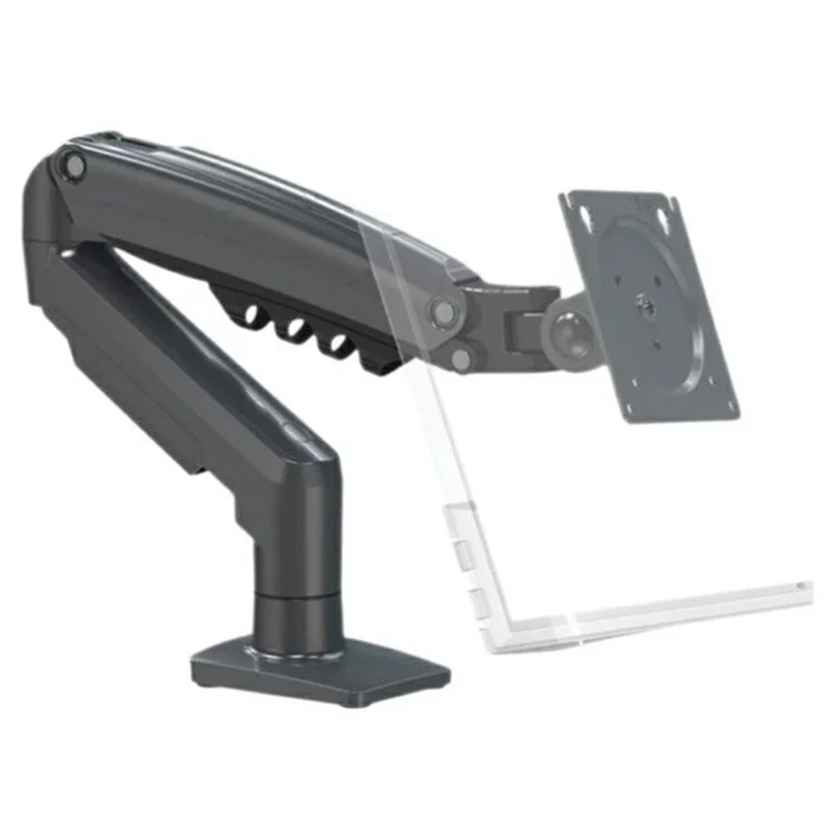 NORTH BAYOU F80 Monitor Arm 17-30 Inch Displays Adjustable Height Mechanical Desk Mount Stand - Black