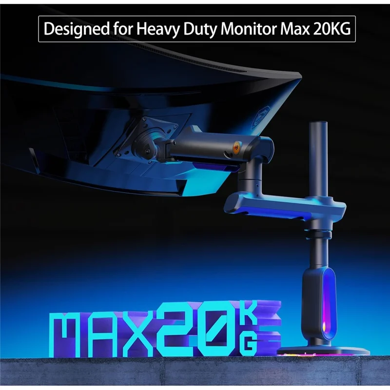 NORTH BAYOU G80 Monitor Support Arm 32-60 Inch Flat / Ultrawide / Curved Display Gaming Monitor Desk Stand