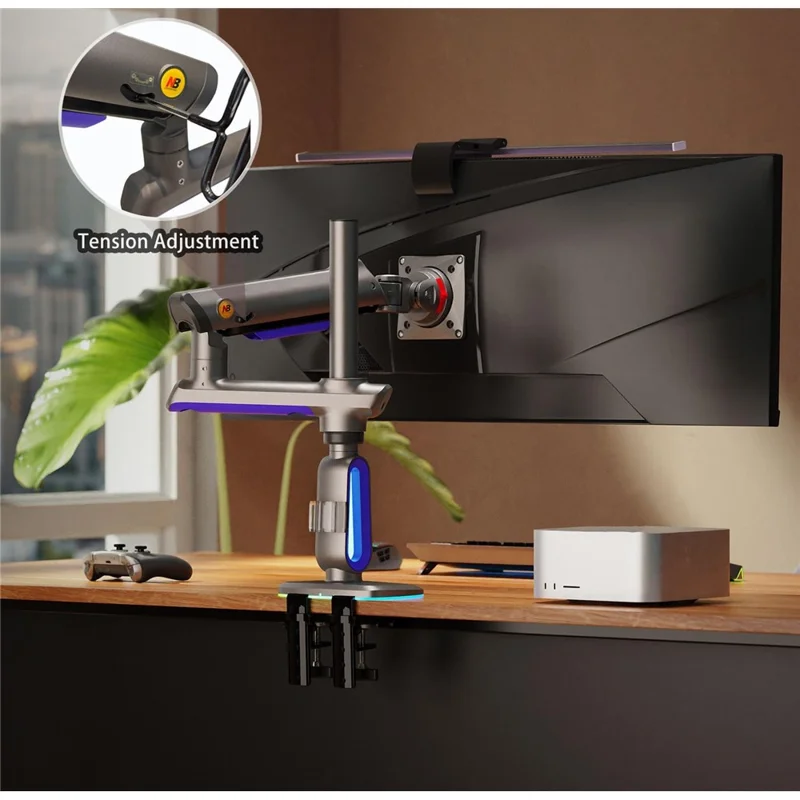 NORTH BAYOU G80 Monitor Support Arm 32-60 Inch Flat / Ultrawide / Curved Display Gaming Monitor Desk Stand