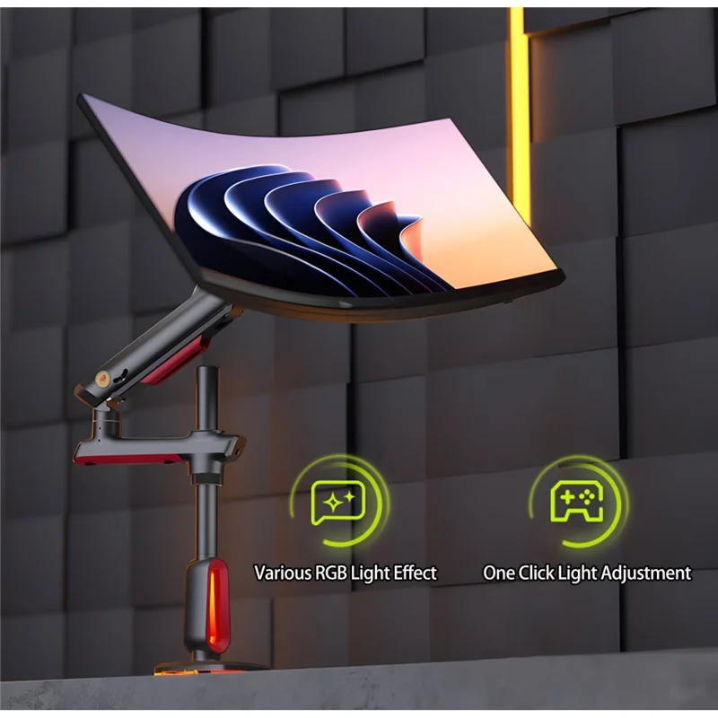 NORTH BAYOU L70 Supporto da Scrivania per Monitor Piatti / Ultrawide / Curvi da 32 a 60 Pollici Braccio Regolabile per Monitor Gaming