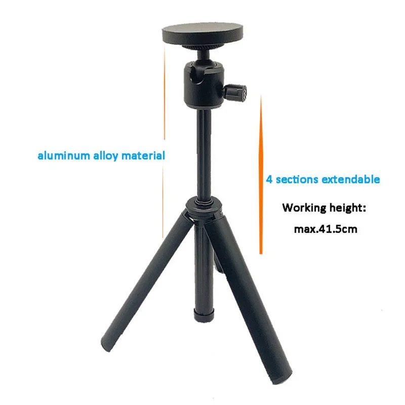 Support de Trépied de Bureau Magnétique Réglable en Hauteur Pliable pour Téléphone et Tablette