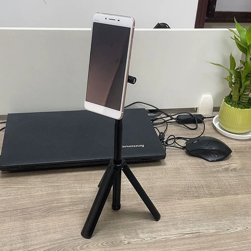 Support de Trépied de Bureau Magnétique Réglable en Hauteur Pliable pour Téléphone et Tablette