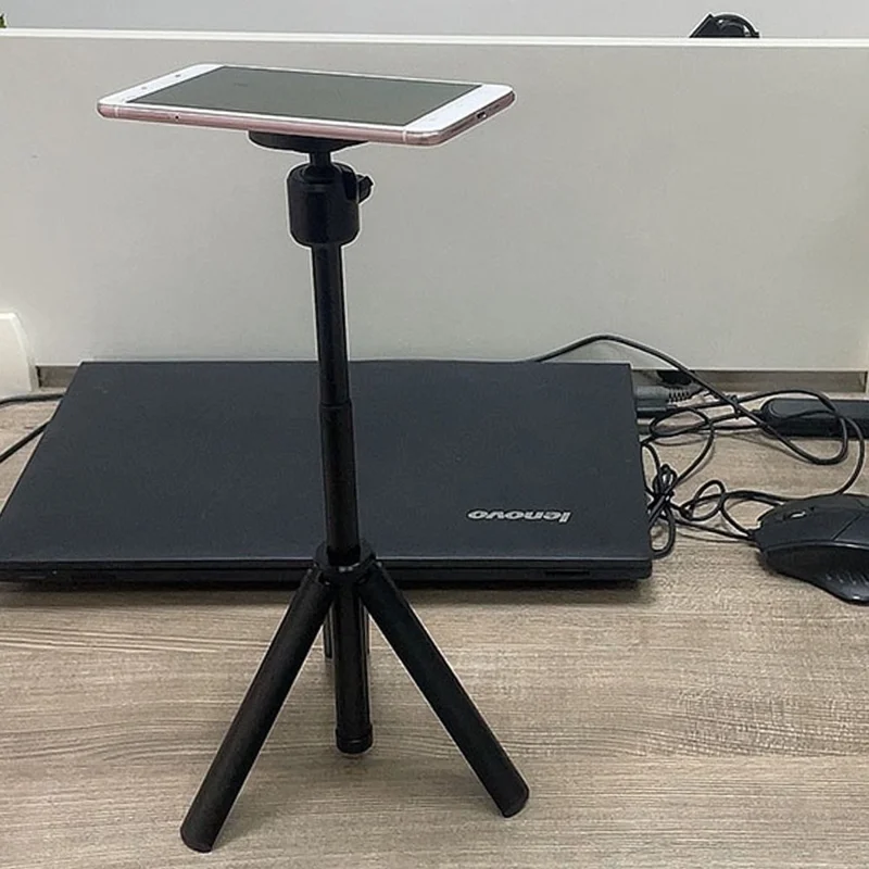 Support de Trépied de Bureau Magnétique Réglable en Hauteur Pliable pour Téléphone et Tablette