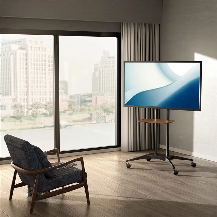 UPERGO UT-1 32-75 Zoll TV Mobile Stand Höhenverstellbar Displayständer TV Bodenständer mit Aufbewahrungsfach