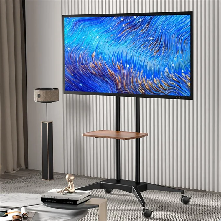 Upergo UT-1 32-75 Zoll TV Mobile Ständerhöhe Einstellbarer Display Bildschirm Tv-bodenständer Mit Speicherschale