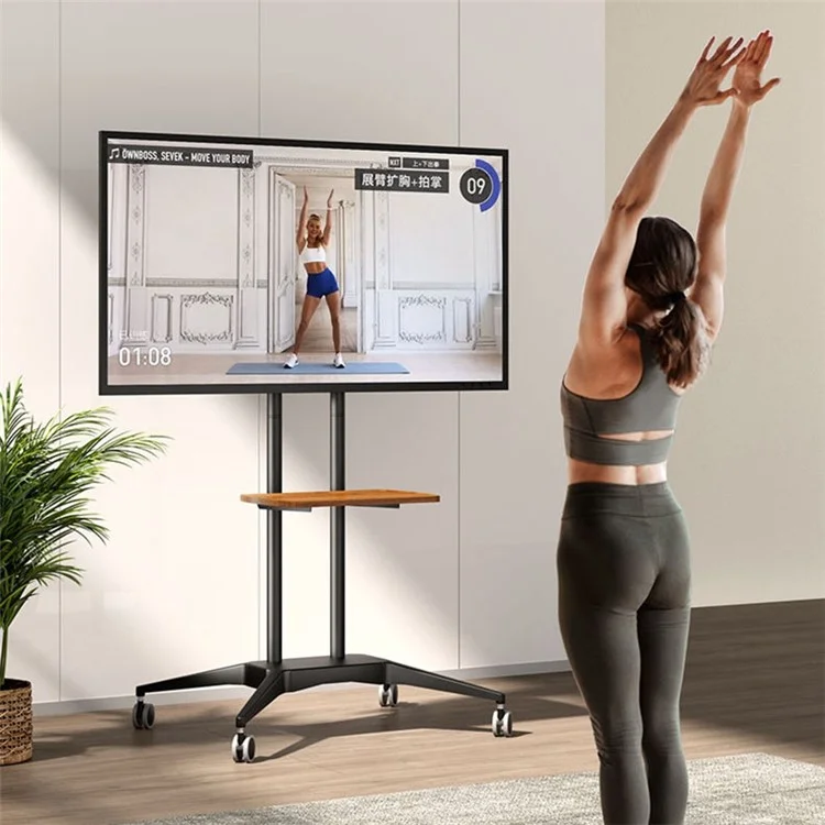 UPERGO UT-1 32-75 Zoll TV Mobile Stand Höhenverstellbar Displayständer TV Bodenständer mit Aufbewahrungsfach