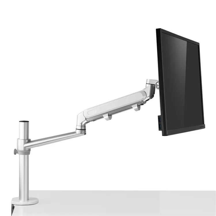OL-1S Pro Suporte de Monitor Desk Mount Suporte de Monitor de Liga de Alumínio Ajustável Suporte de Monitor de Laptop - Prata