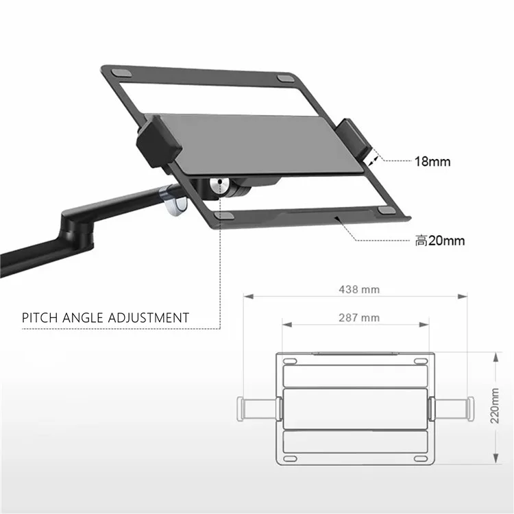 UPERGO OL-10T Support de bureau pour deux écrans d'ordinateur et un ordinateur portable