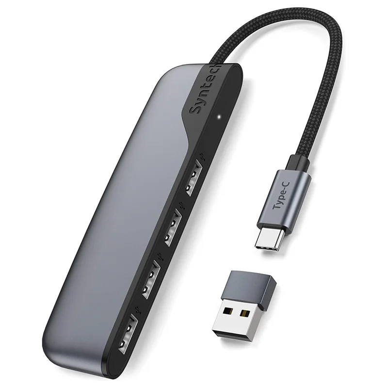 SYNTECH M20C 4 in 1 USB Hub Multiport Adapter with USB 3.0 High-Speed Data Transfer USB-C Converter with USB-A Adapter