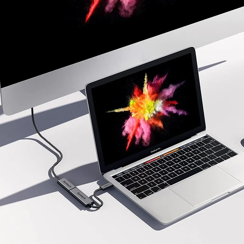 SYNTECH Mark10 USB C Male to HD Female Adapter 4K 30Hz Video Converter for MacBook / Dell / HP