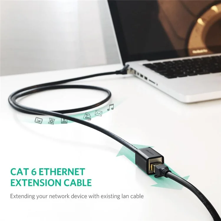 UGREEN 11279 RJ45 Cat 6 Männlich an Weiblich RJ45 Ethernet Lan -netzwerkkabeladapter Cat6 Ethernet -erweiterungskabel 1m