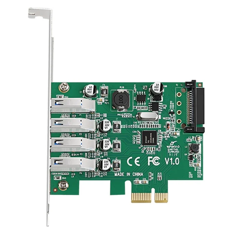 Carte d'extension PCI-E à 4 ports USB3.0 avec puce NEC pour ordinateur de bureau