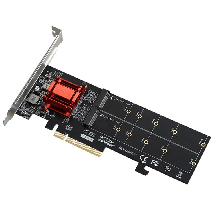 TXB122 ASM18 12 Adaptateur Dissipateur Thermique M.2 NVME SSD Carte d'extension PCIe 3.0 X8