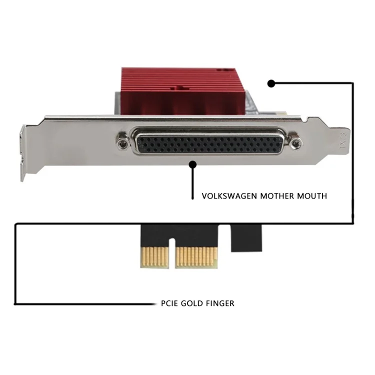 TXB121 For Desktop Computer PCIE 1x to 8x RS232 Serial Port Expansion Card