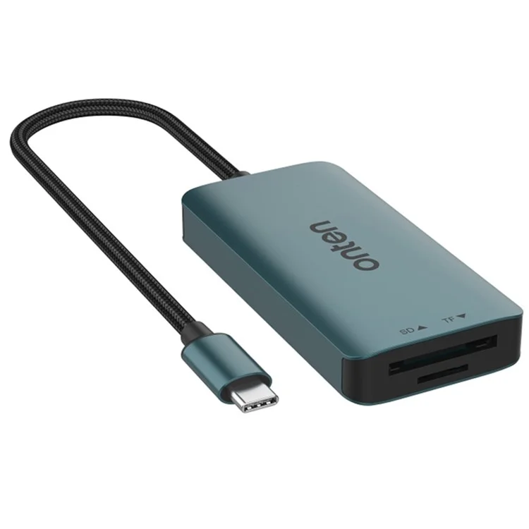 ONTEN C15 Type-C Card Reader Data Reading Converter Plug and Play for SD+Cfast+TF Cards - Green