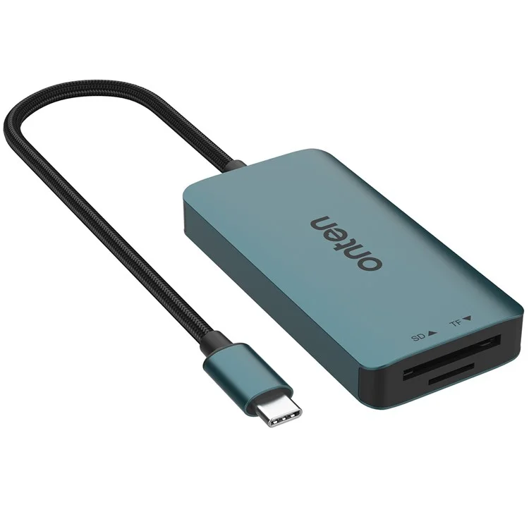 ONTEN C13 Type-C Card Reader Data Reading for SD+XQD+TF Cards - Green