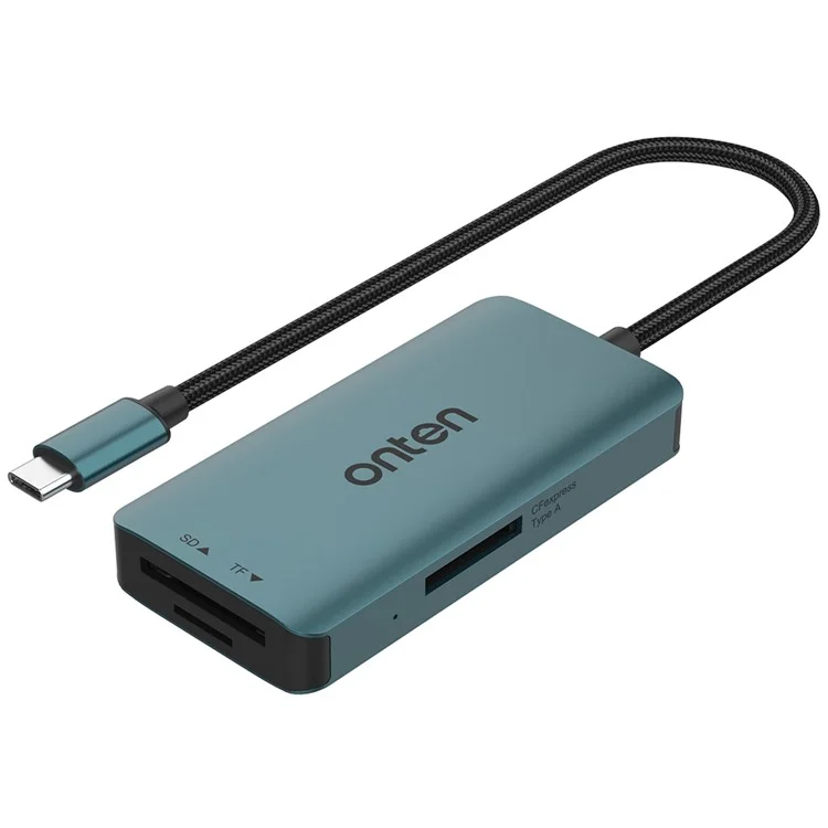 ONTEN C12 Type-C Card Reader Support for SD+Cfepress Type-A+TF Cards - Green