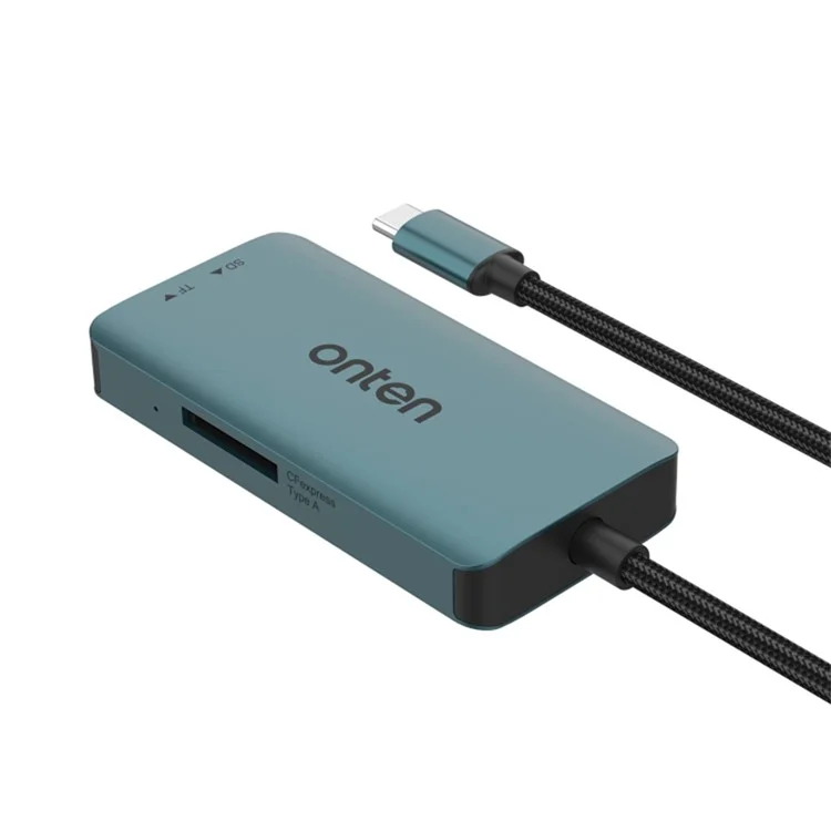 ONTEN C12 Type-C Card Reader Support for SD+Cfepress Type-A+TF Cards - Green