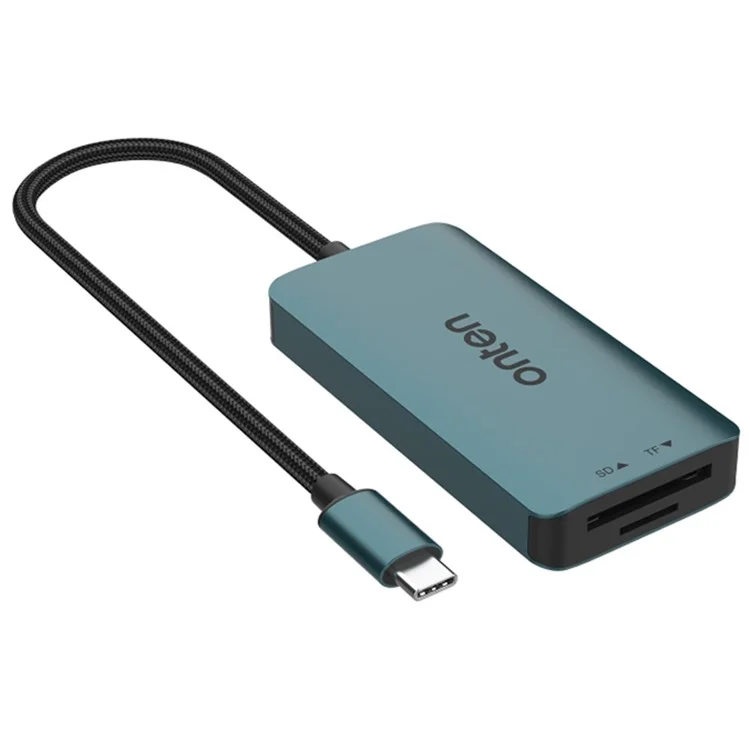 ONTEN C12 Type-C Card Reader Support for SD+Cfepress Type-A+TF Cards - Green