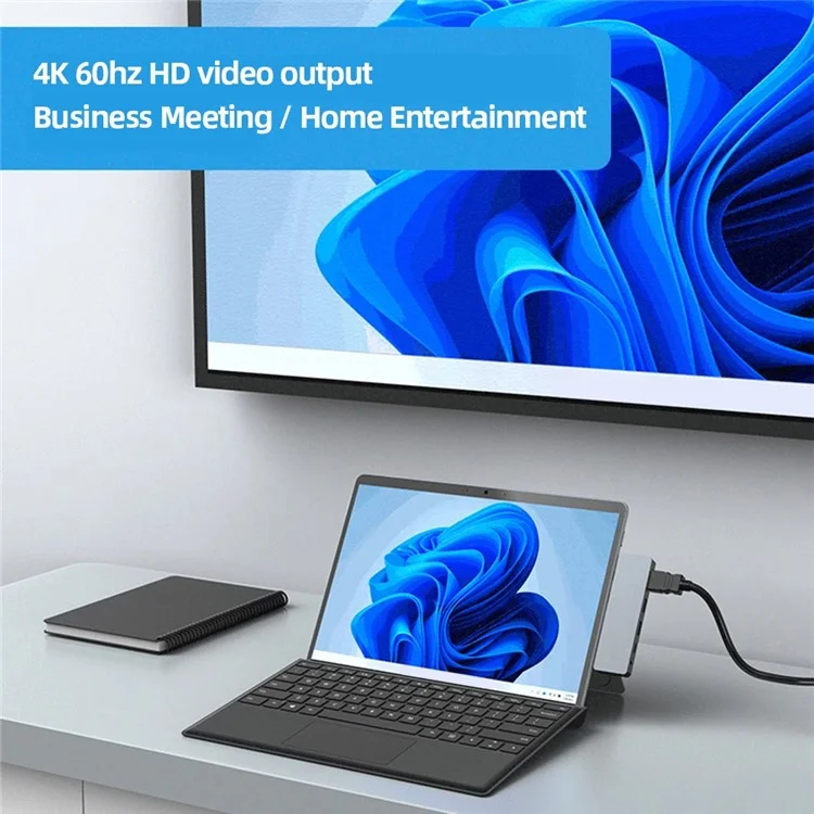 SH969 Per Microsoft Surface Pro X / Pro 8 / Pro 9 Dock a Doppia Porta Type-C 4K 60Hz Stazione di Aggancio Hub USB