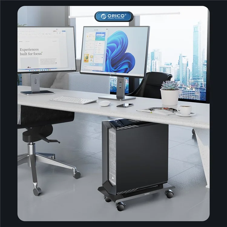 ORICO CPB5 Computer Case Stand Steel Plate Computer Host Support Bracket with Wheels