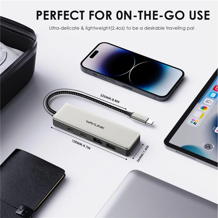 WAVLINK UH30420 Aluminum Alloy USB Hub 4-Port 10Gbps High Speed ??USB3.2 Gen2 Distributor