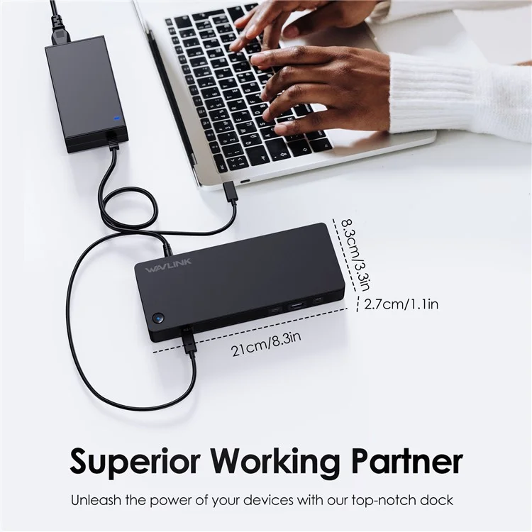 WAVLINK UTD22 USB4 Docking Station Dual Monitor USB-C Hub Support 96W Laptop Charging - US Plug