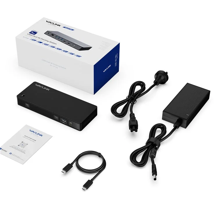 WAVLINK UTD22 USB4 Docking Station Dual Monitor USB-C Hub Support 96W Laptop Charging - US Plug